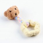 Мягкая игрушка для животных Мишка с кольцом