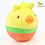 Мяч мягкий для собак &quot;Утка&quot;, пищащий, 9 см, жёлтый   7705004