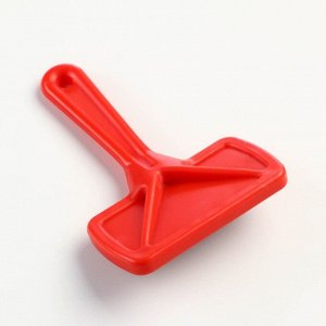 Пуходёрка "Симпл" без капель с пластиковой ручкой 9,2 х 13,2 см, красная