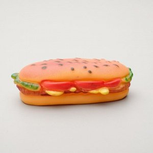 Игрушка пищащая "Бутерброд" для собак, 13 см