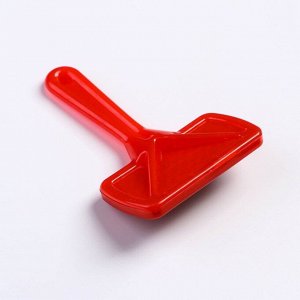 Пуходерка "Симпл" с прозрачной ручкой, без капель, 9,5 х 13,8 см, красная