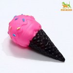 Игрушка пищащая &quot;Эскимо&quot; для собак, 14 см, розовая