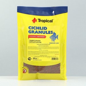 Корм для цихлид Cichlid Granules, пакет, тонущие гранулы, 300 г