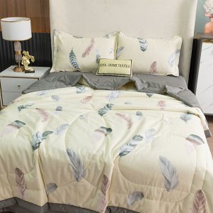 Комплект постельного белья Сатин с Одеялом (простынь на резинке) OBR085