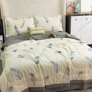 Комплект постельного белья Сатин с Одеялом (простынь на резинке) OBR085