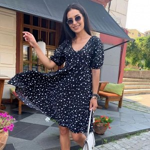 Платье Женское 6506 "Резинка-Пояс" Черное