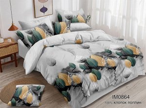 Постельное белье из поплина 2 спальный с европр. на резинке