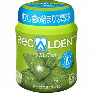 Жевательная резинка "Recaldent" освежающая мята 140г 1/36 Япония