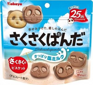 Печенье "Панда" с молочным соленым шоколадом Kabaya 47г 1/72 Япония