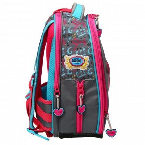 Ранец стандарт Across, 35 х 26 х 14 см, наполнение: мешок, пенал, папка, брелок, голубой/розовый