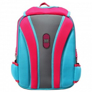 Ранец стандарт Across, 35 х 26 х 14 см, наполнение: мешок, пенал, папка, брелок, голубой/розовый