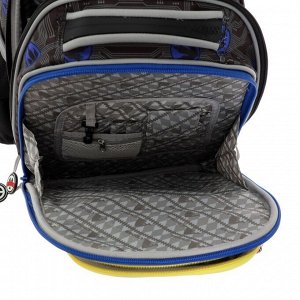 Рюкзак каркасный Across, 35 х 28 х 15 см, наполнение: мешок, пенал, брелок, синий