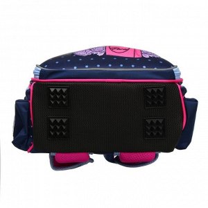 Рюкзак каркасный Across, 35 х 28 х 15 см, наполнение: мешок, пенал, фиолетовый