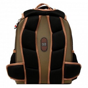 Рюкзак каркасный Across, 35 х 28 х 15 см, наполнение: мешок, пенал, фиолетовый/оранжевый