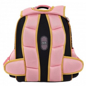 Рюкзак каркасный Across, 35 х 28 х 15 см, наполнение: мешок, пенал, фиолетовый/розовый