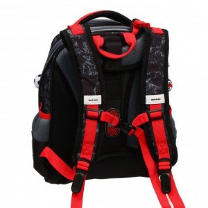 Рюкзак каркасный Across, 36 х 29 х 17 см, наполнение: мешок, брелок, синий/красный