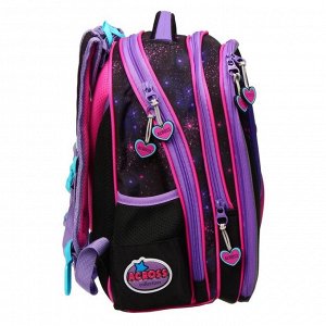 Рюкзак каркасный Across, 36 х 29 х 17 см, наполнение: мешок, брелок, фиолетовый