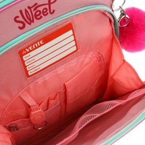 Рюкзак школьный эргономичная спинка deVENTE Premier Sweet Kitty, 37 х 28 х 18 см, розовый