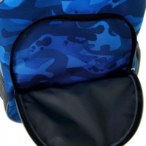 Рюкзак школьный эргономичная спинка Erich Krause ErgoLine 15L, 39 х 28 х 14 мм, Sea Camo, синий