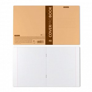 Тетрадь А5+, 48 листов в клетку ErichKrause "Neon", пластиковая обложка фактура «песок», блок офсет, белизна 100%, оранжевая