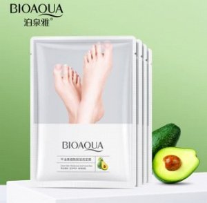 Восстанавливающая маска-носочки для ног с маслом авокадо BIOAQUA, 35 гр (1 пара)