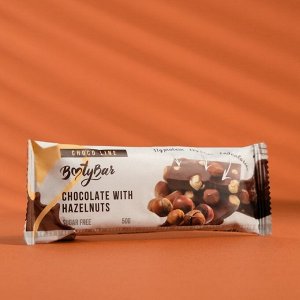 Протеиновый батончик Choco line «Шоколад с фундуком» спортивное питание, 50 г