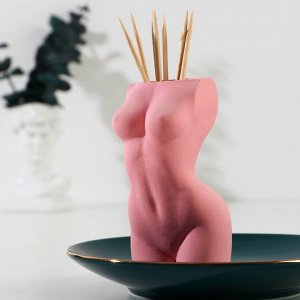 Подставка для зубочисток "Женское тело" ярко-розовый