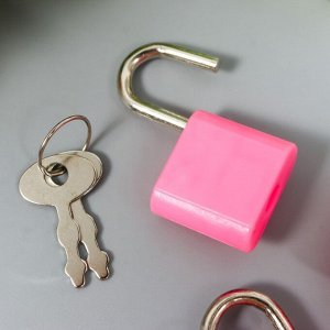 Замочек с ключиком для шкатулки металл, пластик набор 5 шт С286 3,1х1,9 см