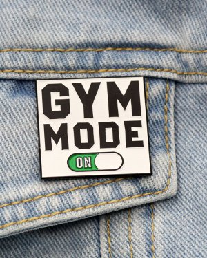 Металлический значок "Gym Mode"