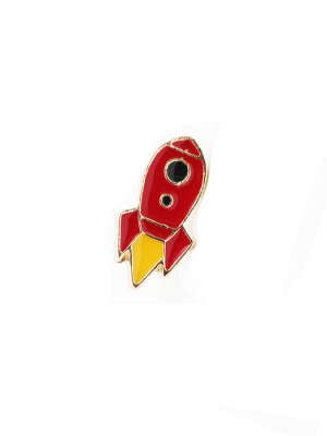 Металлический значок "Красная Ракета" 2*1 см