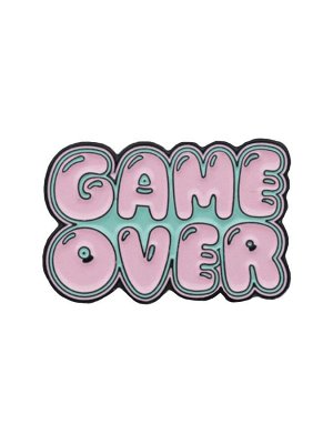 Krumpy Металлический значок &quot;Game over&quot; 3*1,9 см