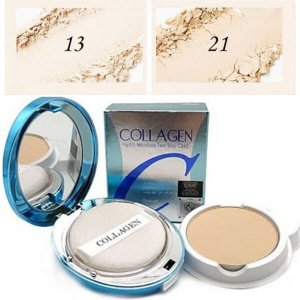Увлажняющая пудра с коллагеном +запаска Enough Collagen Hydro Moisture Two Way Cake SPF 25 (№13 - Светлый беж), 13гр + 13гр