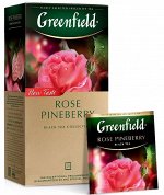 Чай в пакетиках черный Greenfield Rose Pineberry , 25 шт