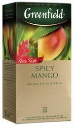 Чай Гринфилд SPICY MANGO В ПАКЕТИКАХ, 25 ШТ