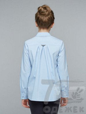 800 Блузка для девочки с  длинным рукавом (белый)