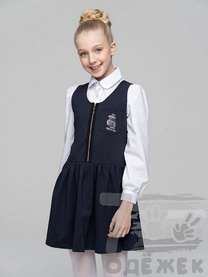 895Q-1 Сарафан школьный для девочки (158 серый)