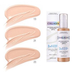 Тональный крем с коллагеном 3 В 1 Enough Collagen Whitening Moisture Foundation 3 IN 1 SPF15 (№13 - Светлый беж), 100мл