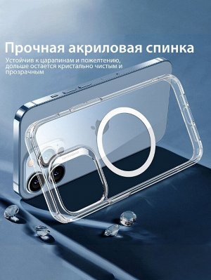 NEW Силиконовый прозрачный чехол для Iphone MagSafe Magnetic Power