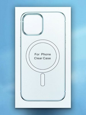 Силиконовый прозрачный чехол для Iphone MagSafe Magnetic Power