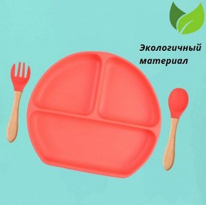 Тарелочка с приборами для кормления