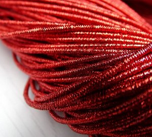 Трунцал металлизированный, цвет: красный, размер: 1 мм, 5 грамм