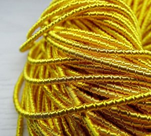 Трунцал фигурный "бамбук", цвет: желтый, размер: 2 мм, 5 грамм