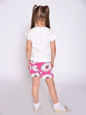 Комплект для девочки (футболка и шорты) арт.OP1407