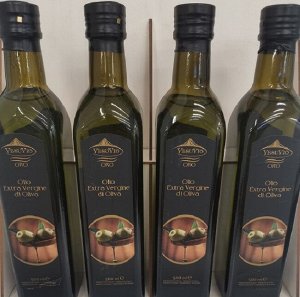 Масло оливковое Olio Extra Virgine di Oliva в стеклянной бутылке нерафинированное Италия