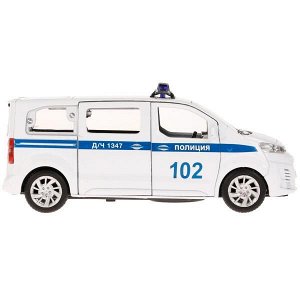 SPATOU-12POL-WH Машина металл CITROEN SPACE TOURER ПОЛИЦИЯ 12 см, двер, инер, бел, кор. Технопарк в кор.2*36шт