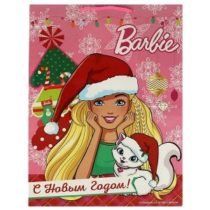 CLRBG-BRBNY-03 Играем Вместе. Barbie. С Новым Годом! Пакет подарочный 33х46х20см, в пак. уп-12шт в кор.6уп