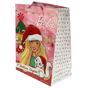 CLRBG-BRBNY-03 Играем Вместе. Barbie. С Новым Годом! Пакет подарочный 33х46х20см, в пак. уп-12шт в кор.6уп