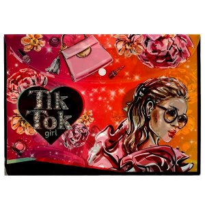 FB-73809-TT Папка на кнопке а4 TIK TOK GIRL уп-6шт в кор.2*20уп