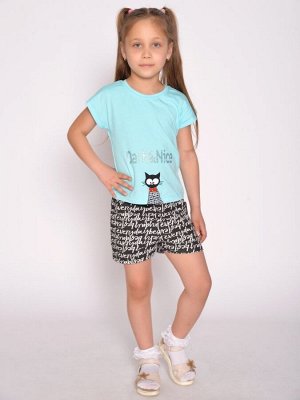 Комплект для девочки (футболка и шорты) арт.OP1454