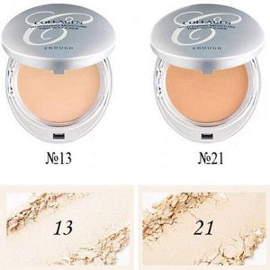 Осветляющая пудра со сменным блоком Enough Collagen Whitening Moisture Two Way Cake SPF30 PA+++ (№13 - Светлый беж), 13г+13г